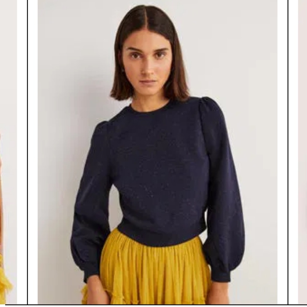 ✨ Boden Sparkle Cropped Sweatshirt